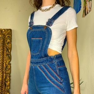 Free People Rainbow Overalls